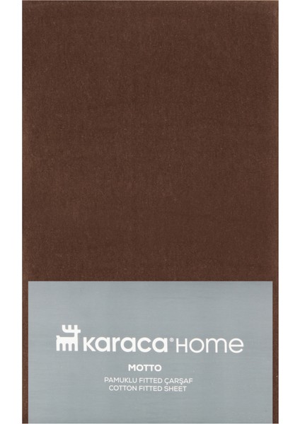 Motto Penye Fitted Tek Kişilik Çarşaf 100 x 200 + 30 cm Kahve