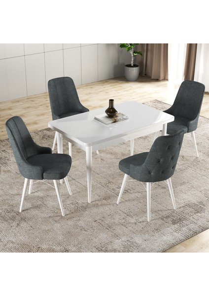 Hera Serisi Mdf Mutfak-Salon Masa Sandalye Takımı (4 Sandalyeli) Beyaz fiyatları