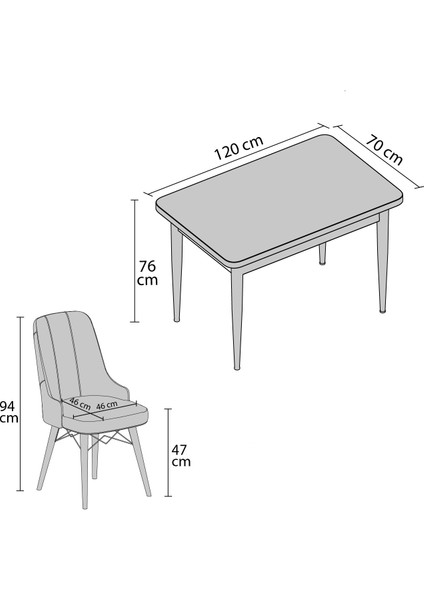 Hera Serisi Mdf Mutfak-Salon Masa Sandalye Takımı (4 Sandalyeli) Beyaz modelleri