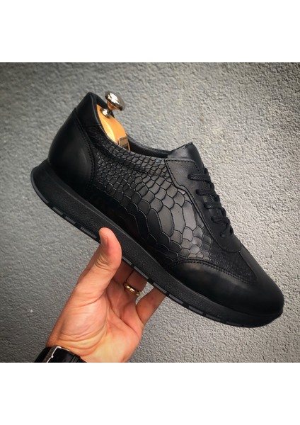 Hakiki Deri Siyah Günlük Erkek Ayakkabı modelleri