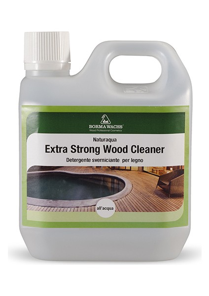 Borma Wachs Naturaqua Extra Strong Wood Cleaner - Ekstra Güçlü Dış Mekan Ahşap Temizleyici