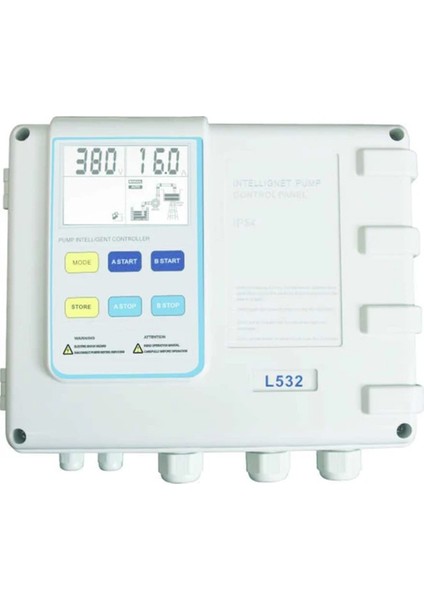 Tou S02 5.5kw -11 Kw (7.5 Hp-15 Hp) Trifaze Çift Pompalı Koruma ve Kontrol Panosu 380V 50Hz