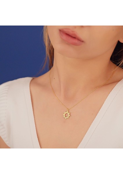 Güneş Sembol 925 Ayar Kadın Gümüş Kolye modelleri