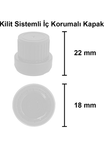 100 ml Plastik Kilitli Beyaz Kapaklı Amber Hediyelik Şişesi 100 cc Kolonya Koku Süs Kahverengi Cam Şişe 1 Adet