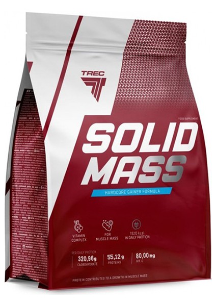 Solid Mass Karbonhidrat Tozu 3000 gr - Çilek Aromalı