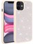 - Apple iPhone 12 - Kılıf Parlak Taşlı Tasarım Ston Kapak - Beyaz 1