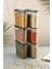 Etiketli 6lı Erzak Kabı Set 2150 ml Antrasit 1