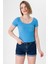Kadın U Yaka Kaşkorse Kısa Tişört 4
