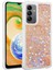 Samsung Galaxy A14 Uyumlu Kılıf Yüzüklü Sıvılı Hareketli Simli Pullu Kadın Telefon Kılıfı Kapak 1