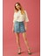 Önden Düğmeli Mini Denim Etek 1