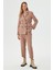Kadın Camel Düğme Deteylı Boyfriend Blazer Ceket 3