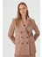 Kadın Camel Düğme Deteylı Boyfriend Blazer Ceket 4