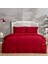 Rimba Çift Kişilik Triko Yatak Örtüsü Seti Kırmızı 1