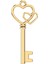 18 Ayar Altın Kaplama Love Key Kolye 3