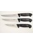Kasap Bıçağı Seti 3 Adet ( 13cm+18cm+21cm) Siyah 1