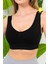 Kadın Modal Crop Top Büstiyer Toparlayıcı Seamless Dikişsiz Kalın Askılı Örme Bustiyer 1