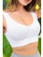 Kadın Modal Crop Top Büstiyer Toparlayıcı Seamless Dikişsiz Kalın Askılı Örme Bustiyer 3