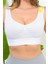 Kadın Modal Crop Top Büstiyer Toparlayıcı Seamless Dikişsiz Kalın Askılı Örme Bustiyer 2