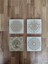 4lü Set Lotus Sri Yantra Yaşam Çiçeği Doğal Taş Bardak Altlığı 3