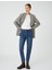 Yüksek Bel Kot Pantolon Hafif Dar Kesim - Mom Slim Jean 1
