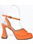 P404851009 Turuncu Platform Kalın Topuklu Kadın Ayakkabı 5