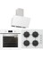 BO6502W02 - CS5335W01 - 3457 Soho 60 Beyaz Cam Ankastre Set 1