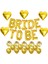 Bride To Be Folyo Balon Seti, 5 Adet Kalp Folyo ve Lateks Balon 1