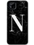 Realme C11 Kılıf Hd Desen Baskılı Arka Kapak - Siyah Mermer Desenli N Harfi 1
