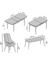 Hera Serisi Açılabilir Mdf Mutfak Salon Masa Takımı 4 Sandalye+1 Bench Beyaz Mermer Görünümlü 3