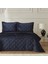 Plain Çift Kişilik Kapitone Yatak Örtüsü Indigo 1