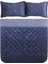 Plain Çift Kişilik Kapitone Yatak Örtüsü Indigo 2