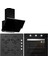 BO6503B01 - CS5335B01 - 3490 Oslo 60 cm Siyah Cam Ankastre Set 1