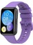 Huawei Watch Fit 2 Uyumlu Spor Jel Silikon Kordon Lila 1
