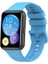 Huawei Watch Fit 2 Uyumlu Spor Jel Silikon Kordon Mavi 1