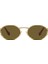Mıu Mıu 52YS 7OE01T 54 Kadın Gold Oval Çerçeve Güneş Gözlüğü 2