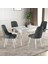Hera Serisi Mdf Mutfak-Salon Masa Sandalye Takımı (4 Sandalyeli) Beyaz 1
