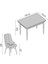 Hera Serisi Mdf Mutfak-Salon Masa Sandalye Takımı (4 Sandalyeli) Beyaz 3