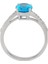 Pırlanta ve Oval Mavi Topaz Taşlı Yüzük 0417R0155 3