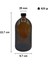 1000 cc Amber Ecza Siyah Kilitli Kapaklı Kahverengi Yuvarlak Cam Şişe 1000 ml Ecza Şişesi 1 Adet 2