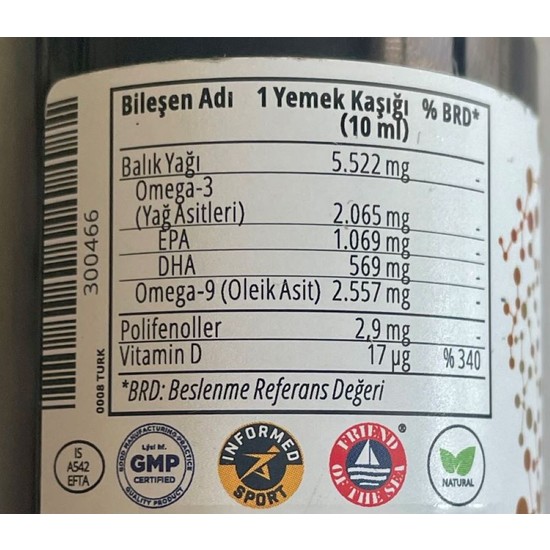 Zinzino Balanceoil + Omega 3 & Omega 9 & Vitamin D 300 ml Fiyatı