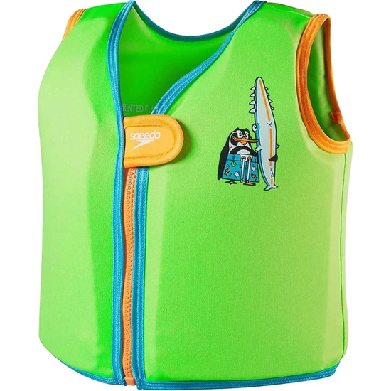 Speedo Printed Float Vest Iu Green/blue Can Yeleği