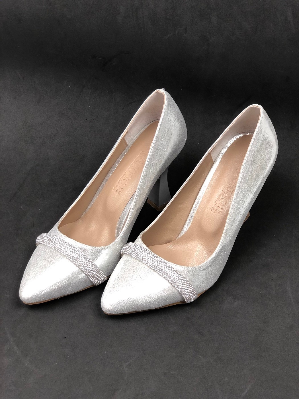 KAFKASLAR AYAKKABI Kadeh Topuk Taş Işlemeli 10 Cm. Topuklu Bayan Stiletto Ayakkabı