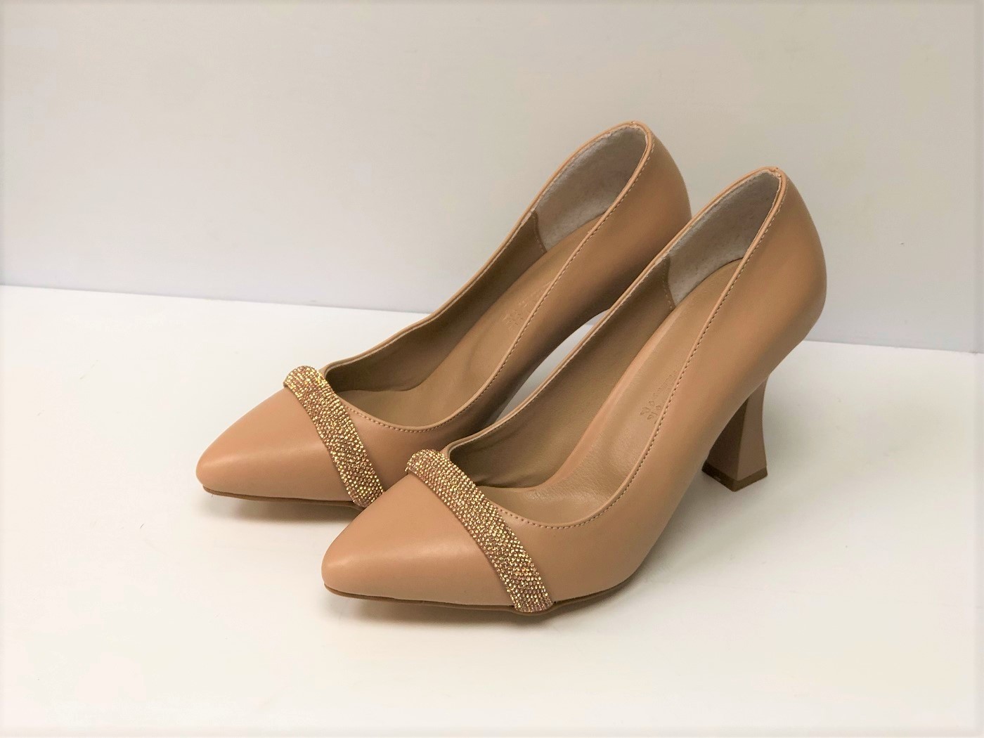 KAFKASLAR AYAKKABI Kadeh Topuk Taş Işlemeli 10 Cm. Topuklu Bayan Stiletto Ayakkabı görsel 6