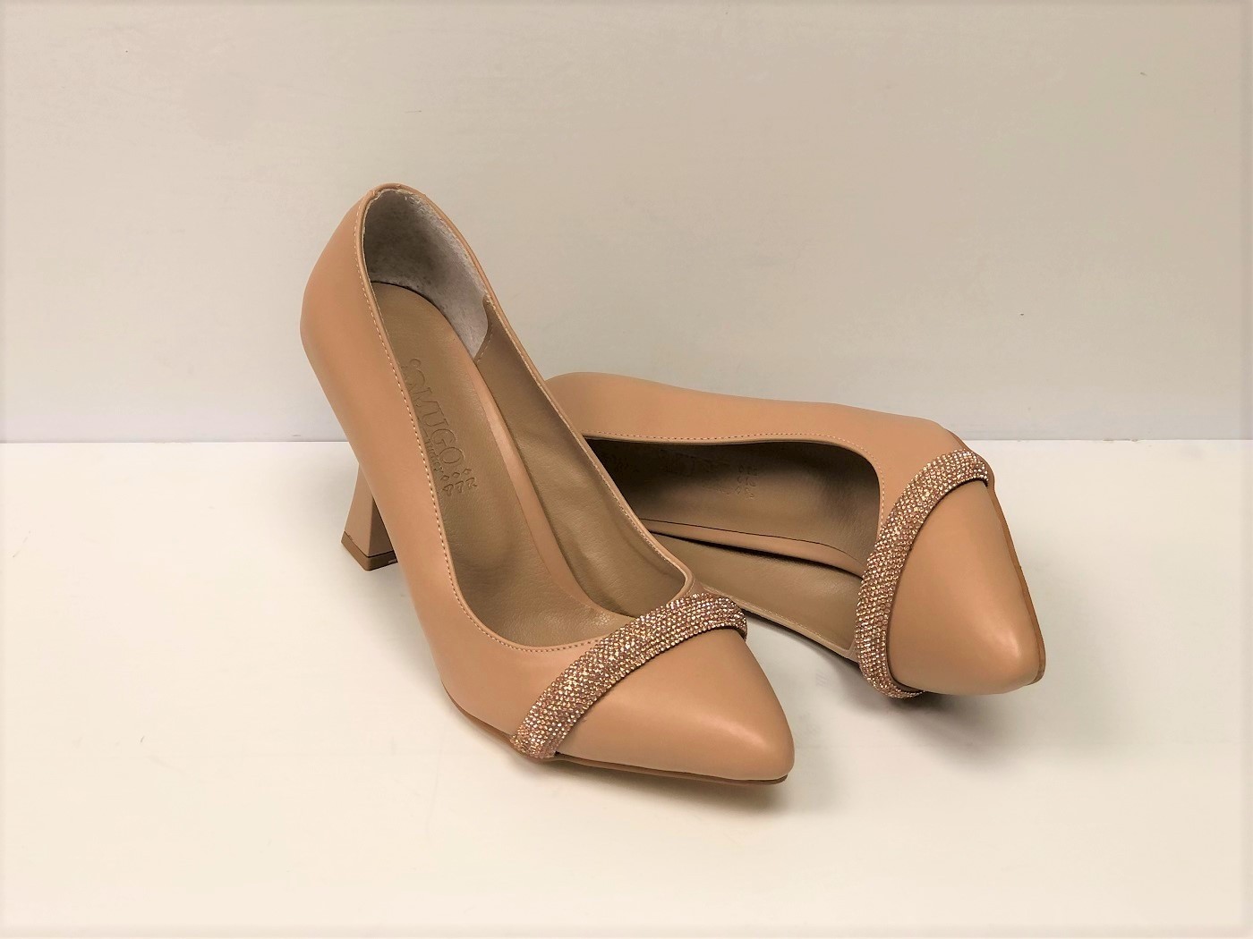 KAFKASLAR AYAKKABI Kadeh Topuk Taş Işlemeli 10 Cm. Topuklu Bayan Stiletto Ayakkabı görsel 7