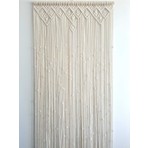 Makrome Design Makrome Kapı Perdesi Ekru Renkli Pamuk Dokuma Kapı Süsü 100 x 200 cm