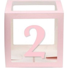 Kidspartim Şeffaf Kutu Rakam Pembe 2