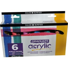 Daler Rowney Graduate Akrilk Boya Seti 6X75ML Metalik Renkler