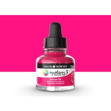 Daler Rowney System 3 Sıvı Akrilik Mürekkep Boya 29.5ml 538 Flourecent Pink