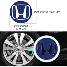 Ipg Honda Civic Accord Crv Vtec Si Için Jant Logosu Iç ve Dış Sticker Set Jant Kapak Çapı: 2.25 Inch