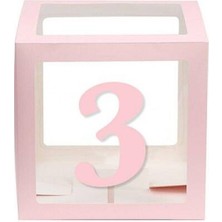 Kidspartim Şeffaf Kutu Rakam Pembe 3